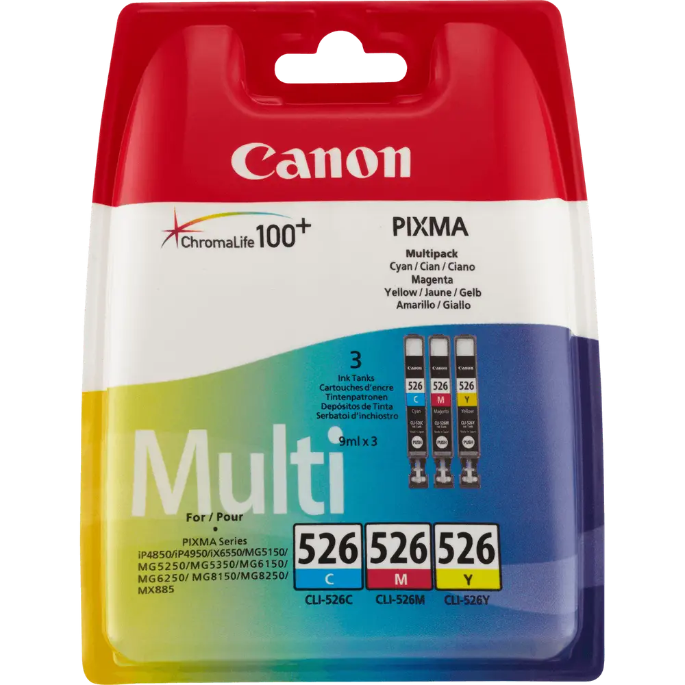 Canon CLI-526 C/M/Y Pack (4541B009), farebná